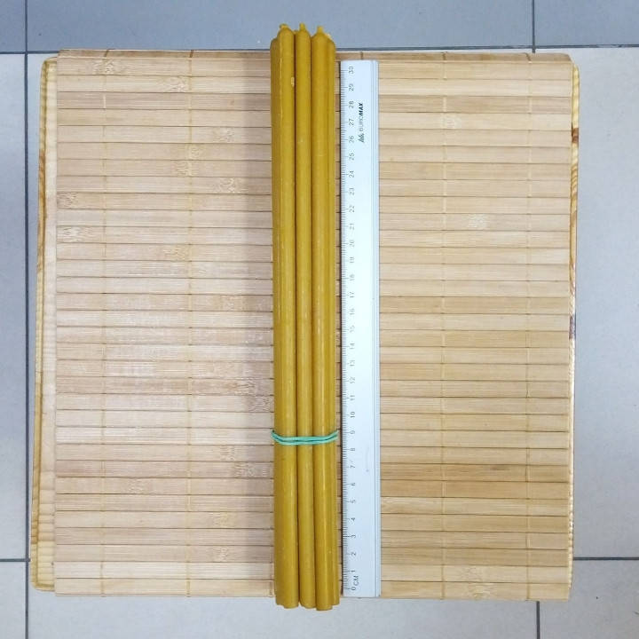 Свечи восковые церковные из чистого воска d=9, L=315 мм (100% содержание воска)
Свечи восковые церковные из чистого воска d=9, L=315 мм (100% содержание воска)