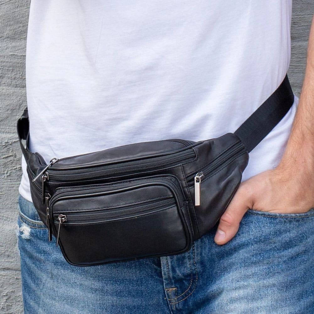 Кожаная вместительная сумка на пояс ST Leather Черная качественная бананка из натуральной кожи, Черный
Кожаная вместительная сумка на пояс ST Leather Черная качественная бананка из натуральной кожи, Черный