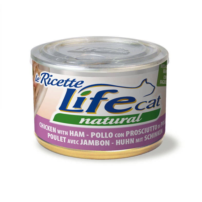 Консерва для кошек класса холистик LifeCat chicken with ham 150g,ЛайфКет 150гр Курица с ветчиной
Консерва для кошек класса холистик LifeCat chicken with ham 150g,ЛайфКет 150гр Курица с ветчиной