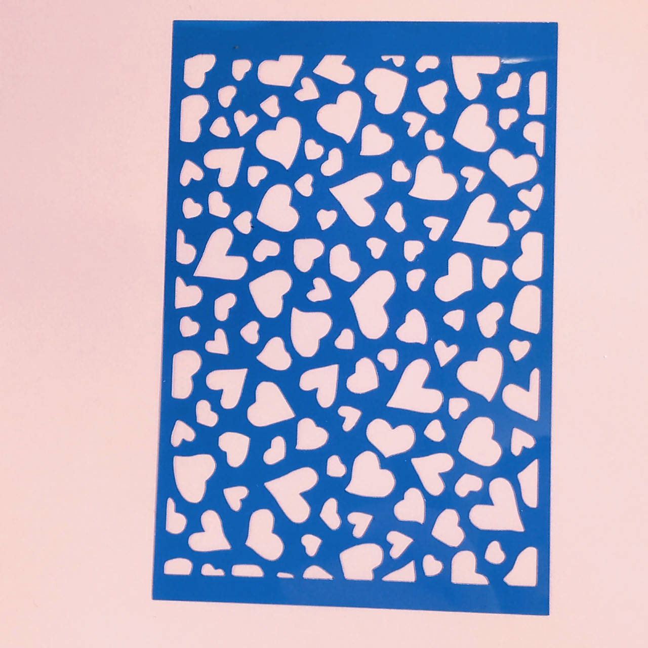 Трафарет Сердечки 9.5х14.5 см 
Трафарет Сердечки 9.5х14.5 см