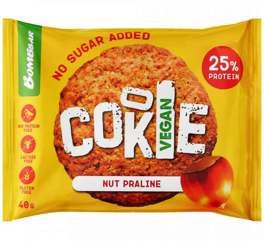 Протеиновое печенье Bombbar VEGAN Ореховое Пралине (40 грамм)
Протеиновое печенье Bombbar VEGAN Ореховое Пралине (40 грамм)