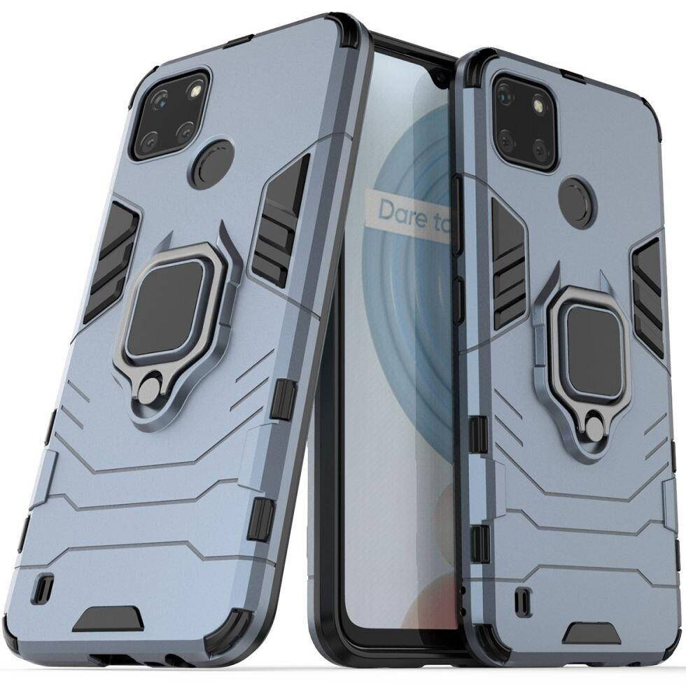 Чехол Fiji Ring для Realme C21Y бронированный бампер с кольцом темно-синий 
Чехол Fiji Ring для Realme C21Y бронированный бампер с кольцом темно-синий