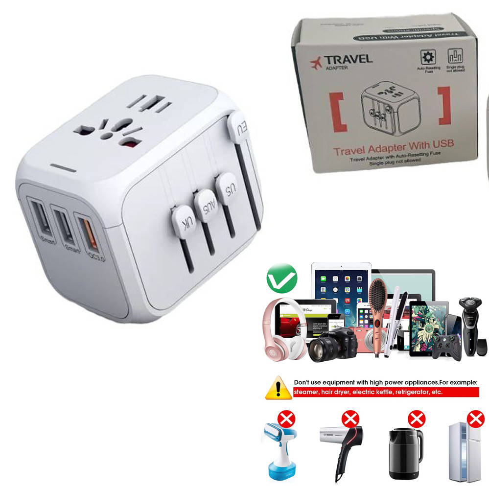Универсальный адаптер для путешествий и дома сетевой USB Travel Adapter переходник для розеток Белый
Универсальный адаптер для путешествий и дома сетевой USB Travel Adapter переходник для розеток Белый