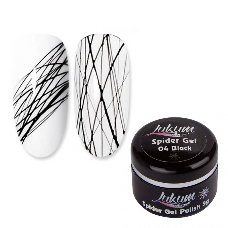 Lukum Spider Gel №04, Black - гель-паутинка (черная), 5 мл 
Lukum Spider Gel №04, Black - гель-паутинка (черная), 5 мл