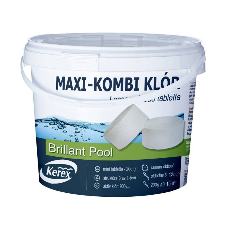 Таблетки для очистки бассейна MAX «Комби хлор 3 в 1» Kerex 80002, 1 кг (Венгрия)
Таблетки для очистки бассейна MAX «Комби хлор 3 в 1» Kerex 80002, 1 кг (Венгрия)