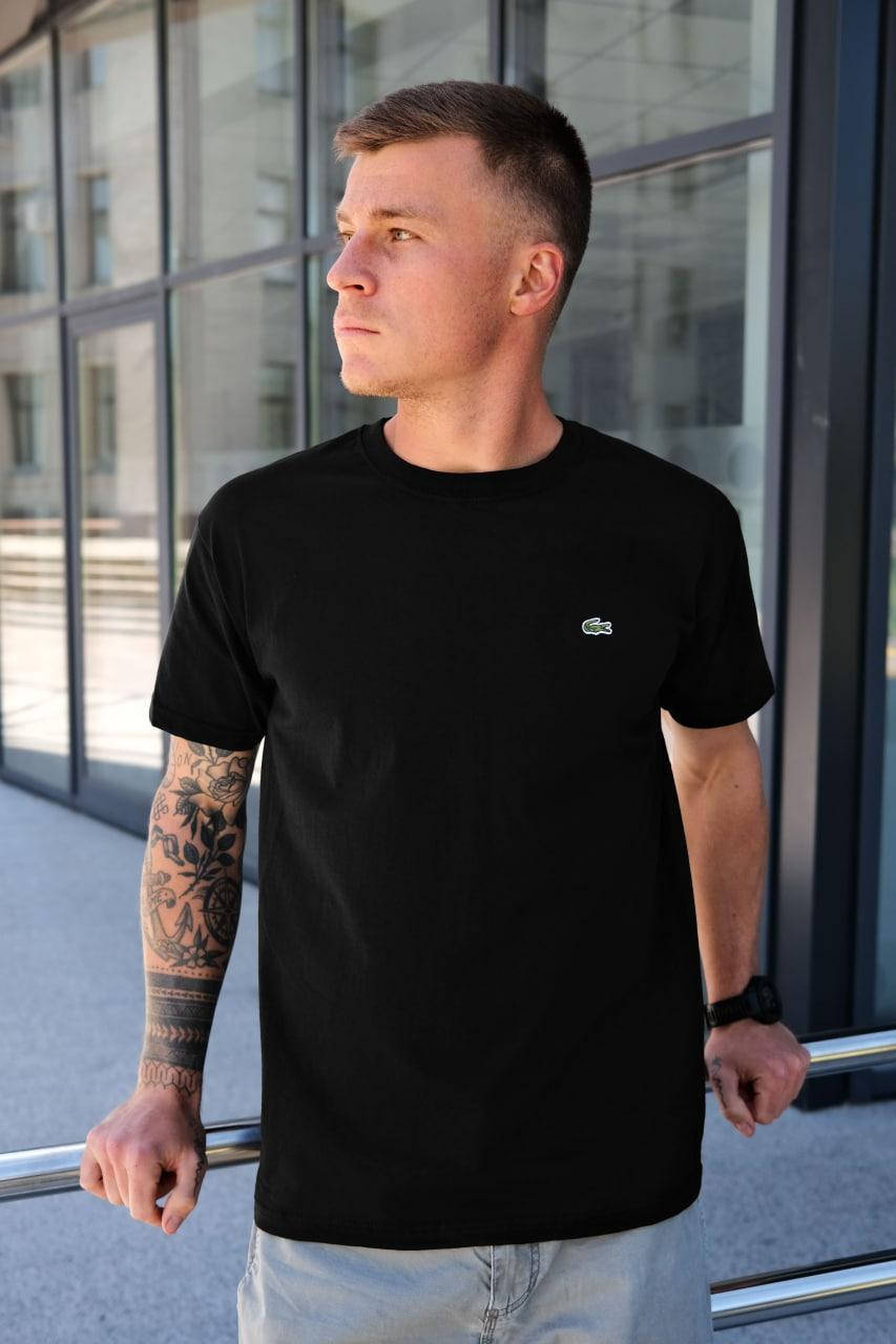 Мужская футболка Lacoste Classic T-Shirt классическая Лакост черная принт вышивка, Черный
Мужская футболка Lacoste Classic T-Shirt классическая Лакост черная принт вышивка, Черный