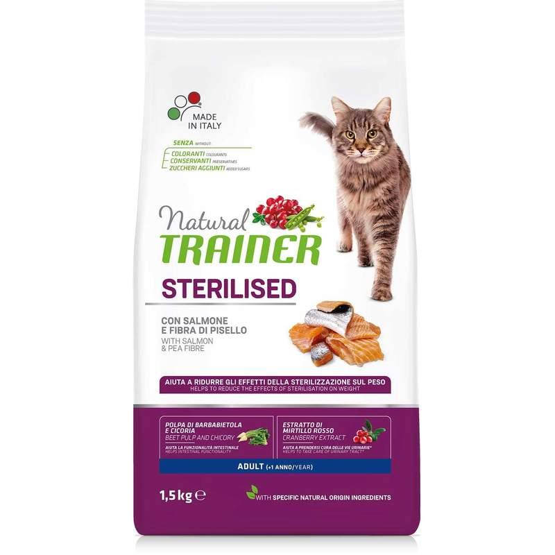 Trainer Natural Super Premium Adult Sterilised with Salmon 1,5 кг - Сухой корм с лососем для взрослых
Trainer Natural Super Premium Adult Sterilised with Salmon 1,5 кг - Сухой корм с лососем для взрослых