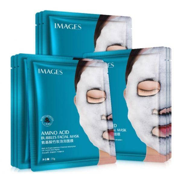 Очищаюча тканинна киснева маска для обличчя IMAGES BUBBLES MASK AMINO ACID з амінокислотами колагену та
Очищаюча тканинна киснева маска для обличчя IMAGES BUBBLES MASK AMINO ACID з амінокислотами колагену та