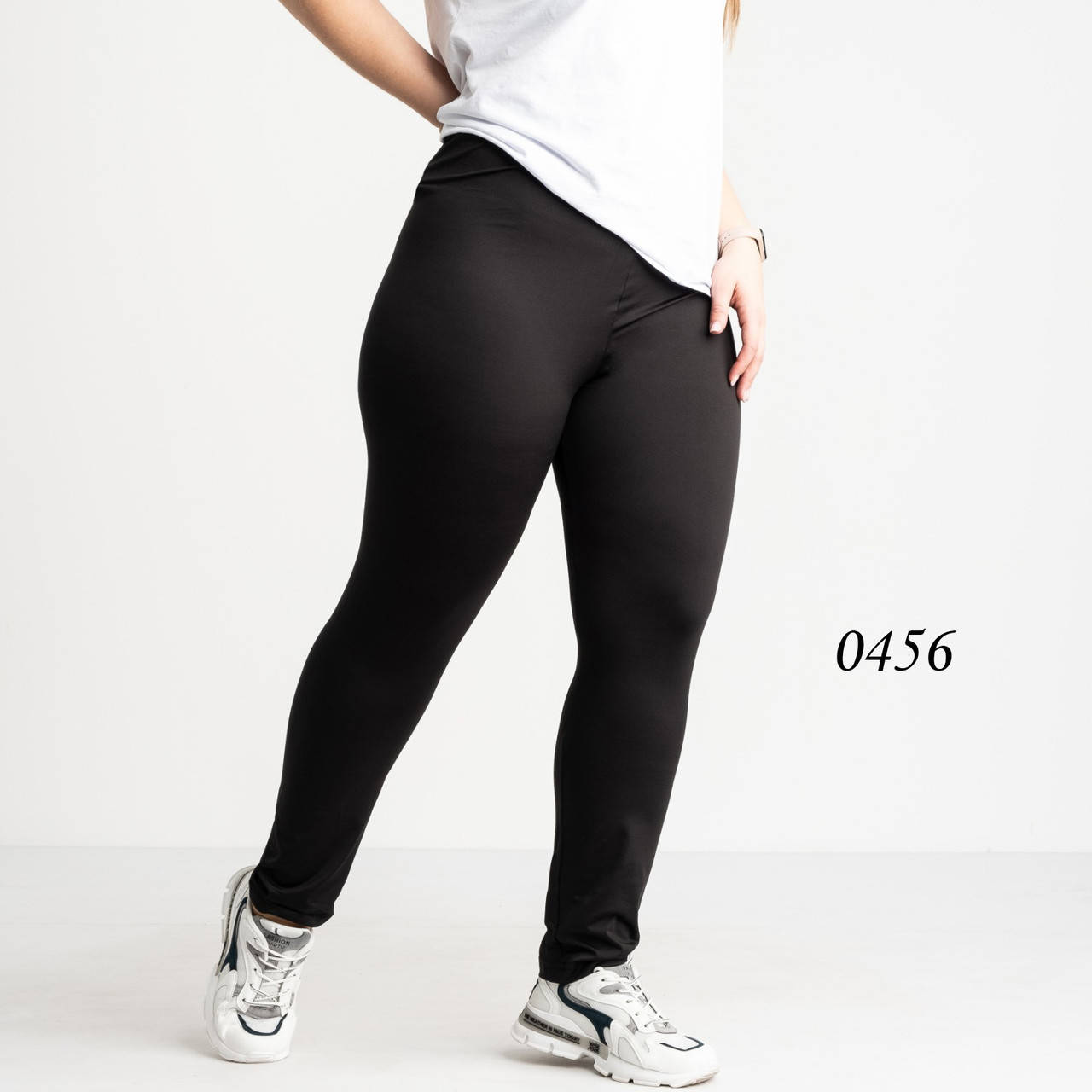 Штаны женские с высокой посадкой, ткань бамбук (плотные лосины) больших размеров ЛАСТОЧКА, Черный 
Штаны женские с высокой посадкой, ткань бамбук (плотные лосины) больших размеров ЛАСТОЧКА, Черный