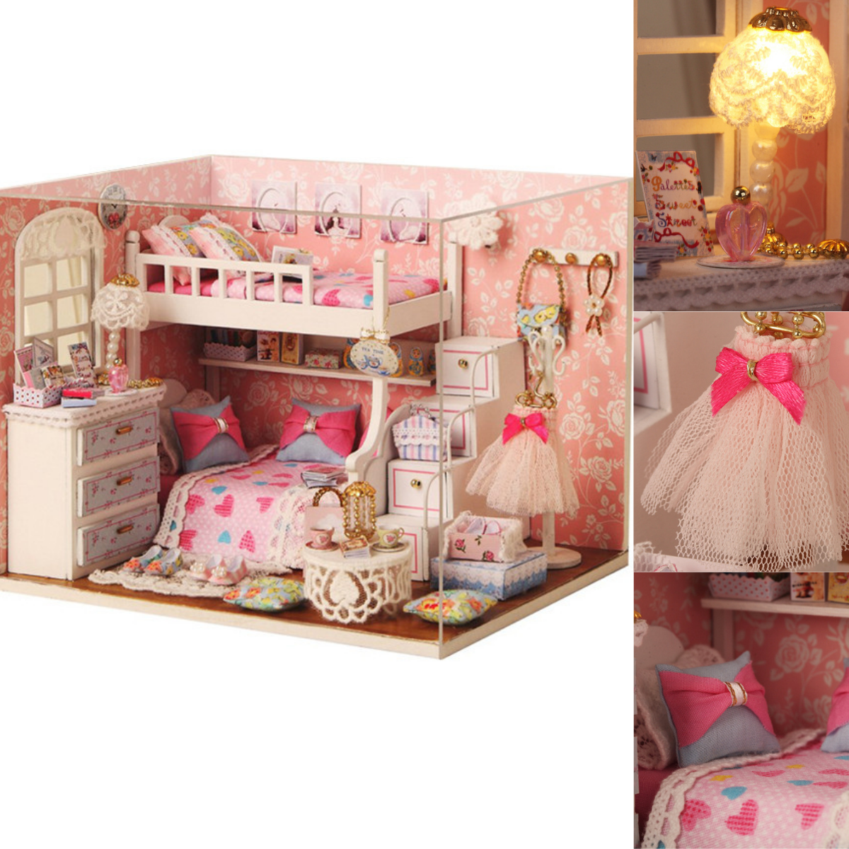 Кукольный интерьерный дом конструктор 3D Румбокс комната принцессцы DIY Cute Room 3006 Dream Angels для детей, Розовый
Кукольный интерьерный дом конструктор 3D Румбокс комната принцессцы DIY Cute Room 3006 Dream Angels для детей, Розовый