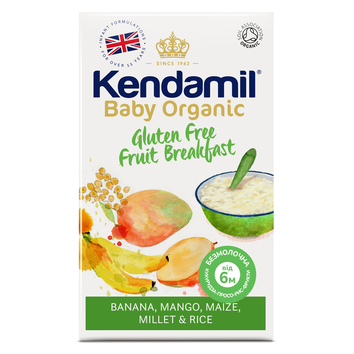 Органическая безмолочная каша кукуруза-просо-рис Kendamil Organic с фруктами, с 6 мес., 150 г
Органическая безмолочная каша кукуруза-просо-рис Kendamil Organic с фруктами, с 6 мес., 150 г