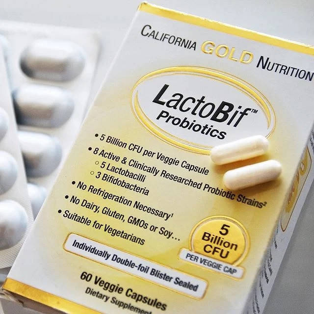 Пробиотики, LactoBif Probiotic California Gold Nutrition, 5 млрд КОЕ, 60 растительных капсул
Пробиотики, LactoBif Probiotic California Gold Nutrition, 5 млрд КОЕ, 60 растительных капсул