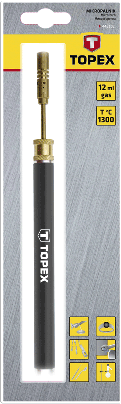Микрогрелка газовая 12мл "ручка" 1300°С TOPEX (44E102)