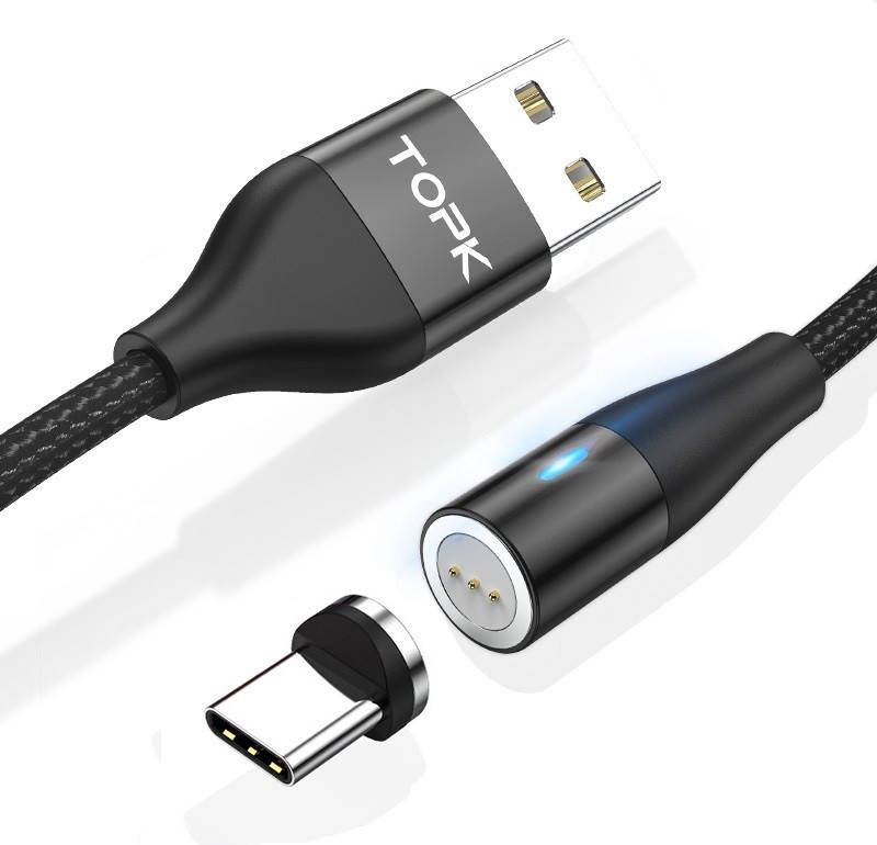TOPK AM60! Магнитный USB кабель 360° быстрая зарядка QC3.0 - 3 Ампер+ передача данных. Разьем Type C Черный
TOPK AM60! Магнитный USB кабель 360° быстрая зарядка QC3.0 - 3 Ампер+ передача данных. Разьем Type C Черный