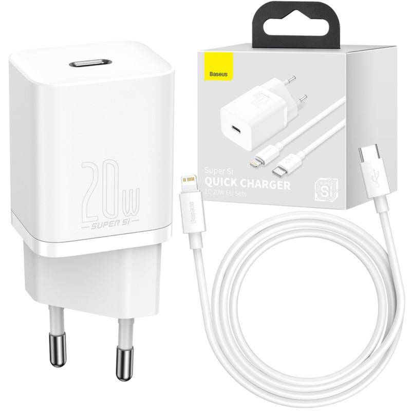 СЕТЕВАЯ ЗАРЯДКА BASEUS SUPER SI 20W SET TYPE-C TO LIGHTNING | Black | White Быстрая зарядка, Разные цвета
СЕТЕВАЯ ЗАРЯДКА BASEUS SUPER SI 20W SET TYPE-C TO LIGHTNING | Black | White Быстрая зарядка, Разные цвета