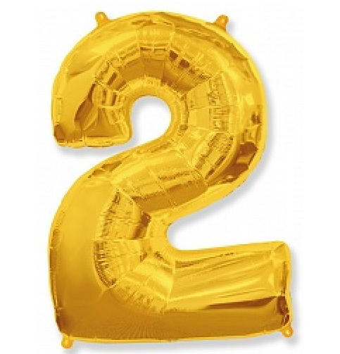 Фольгированная цифра "2", ЗОЛОТО - 90 см (40 дюймов)
Фольгированная цифра "2", ЗОЛОТО - 90 см (40 дюймов)