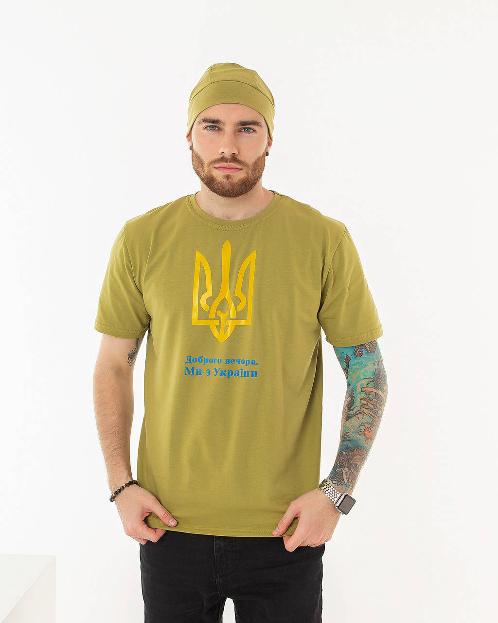 Мужская футболка в патриотическом стиле из элитного турецкого хлопкового трикотажа 56 
Мужская футболка в патриотическом стиле из элитного турецкого хлопкового трикотажа 56