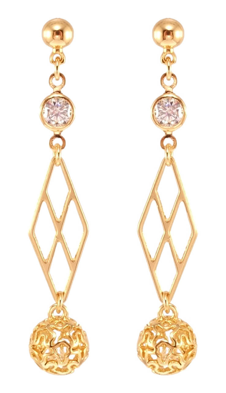 Серьги Xuping Позолота 18K подвески на гвоздиках (пусеты) "Ромбовые подвески с резными шариками"
Серьги Xuping Позолота 18K подвески на гвоздиках (пусеты) "Ромбовые подвески с резными шариками"