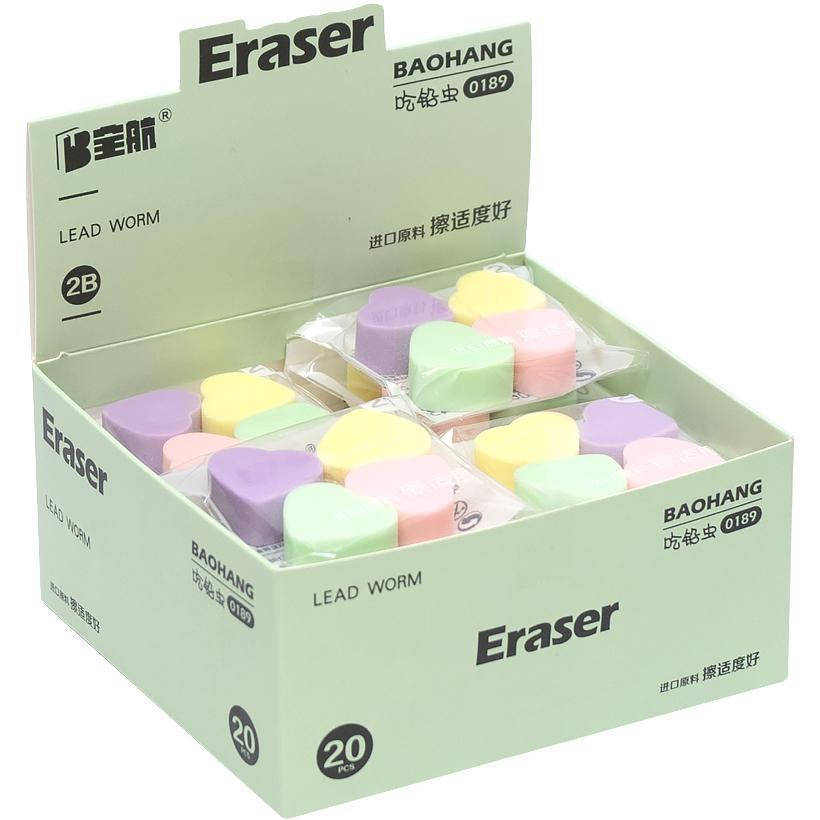 Набор цветных резинок 4шт 0189 "Сердечко", Разные цвета