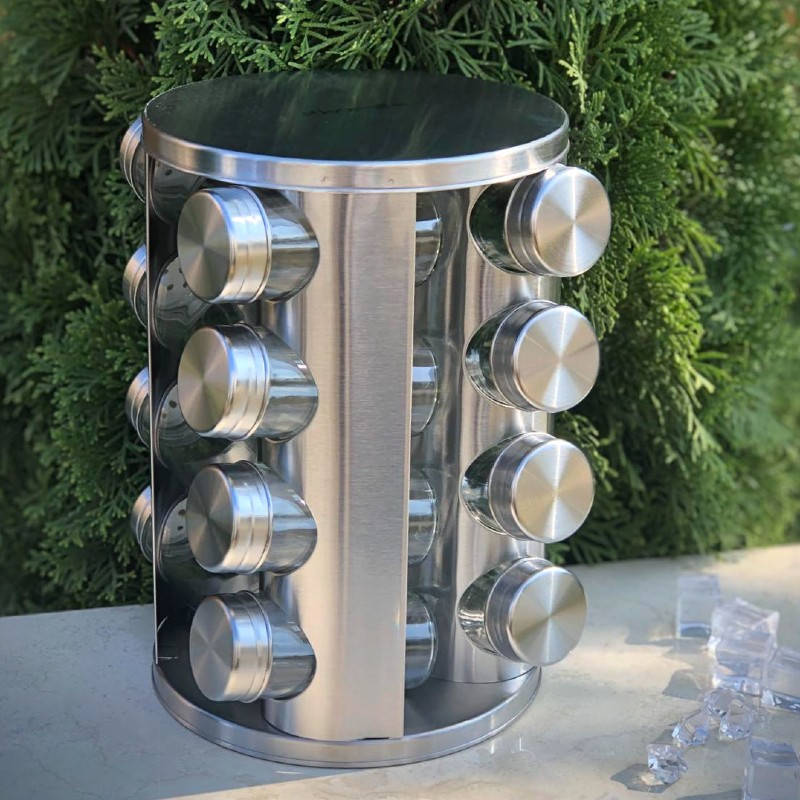 Набор ёмкостей для специй на круглой металлической подставке 16 шт
Набор ёмкостей для специй на круглой металлической подставке 16 шт