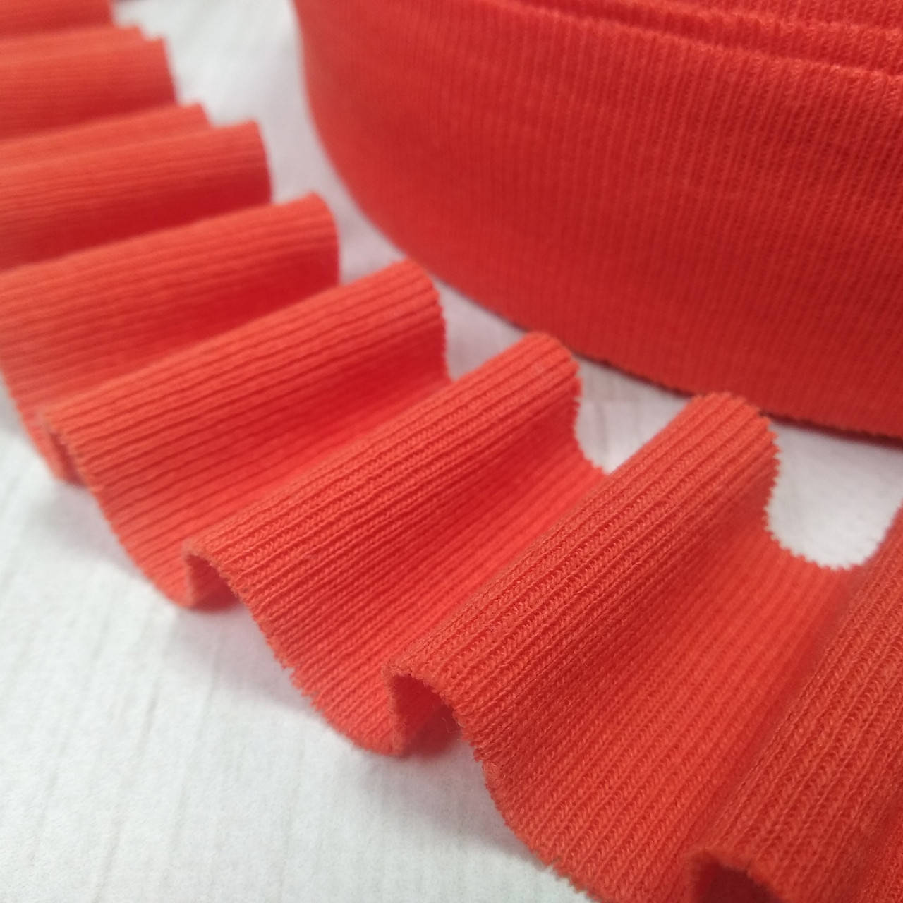 Трикотажна бейка 3,5 см, червоний апельсин
Трикотажна бейка 3,5 см, червоний апельсин