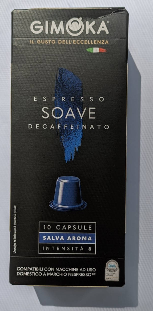 Мягкий кофе в капсулах без кофеина Gimoka Nespresso Decaffeinato 8 (10 шт) Неспрессо Джимока без кофеина
Мягкий кофе в капсулах без кофеина Gimoka Nespresso Decaffeinato 8 (10 шт) Неспрессо Джимока без кофеина