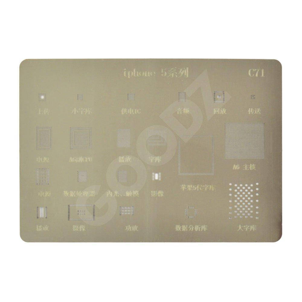 Трафарет BGA C71 для iPhone 5 
Трафарет BGA C71 для iPhone 5