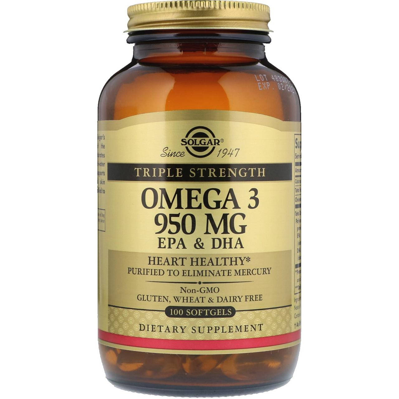 Solgar, Omega-3 950 mg (100 капс.), омега-3 концентрат, Солгар омега-3 
Solgar, Omega-3 950 mg (100 капс.), омега-3 концентрат, Солгар омега-3