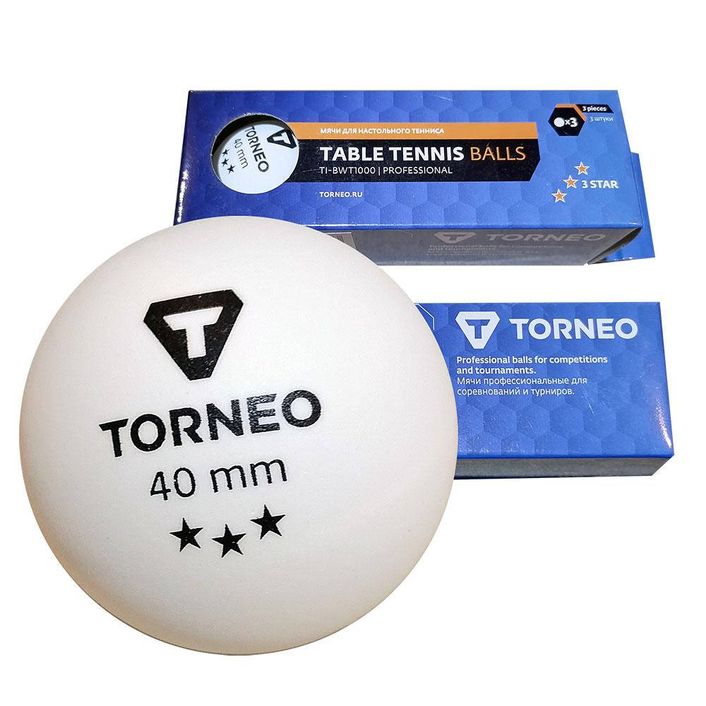 М'ячики для настільного тенісу Torneo TI-BWT1000 3* Professional 
М'ячики для настільного тенісу Torneo TI-BWT1000 3* Professional