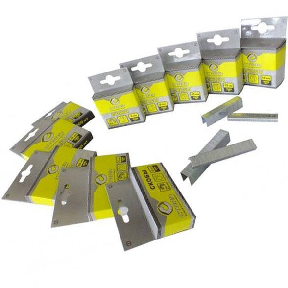 Скобы для степлера Т50, 8х10.6мм, 1000 шт Сталь 62122 (40501)
Скобы для степлера Т50, 8х10.6мм, 1000 шт Сталь 62122 (40501)