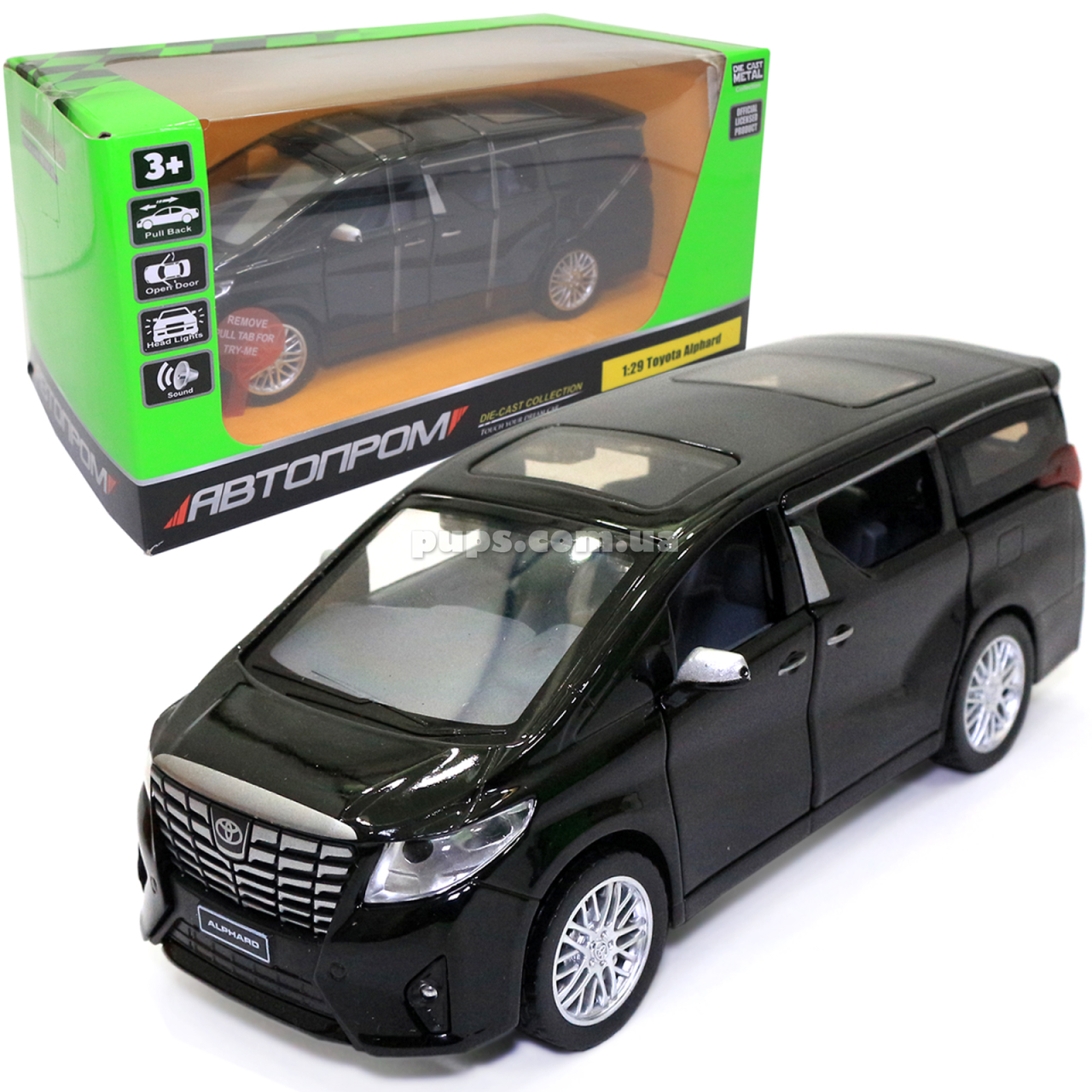 Машинка игрушечная металлическая Toyota Alfard Автопром Тойота Альфард черный свет звук 17*6*8 см (68481)
Машинка игрушечная металлическая Toyota Alfard Автопром Тойота Альфард черный свет звук 17*6*8 см (68481)