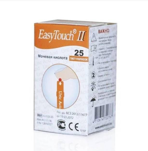 Тест-полоски для глюкометра Easy Touch для определения уровня мочевой кислоты (25 шт) (AIR000046)
Тест-полоски для глюкометра Easy Touch для определения уровня мочевой кислоты (25 шт) (AIR000046)