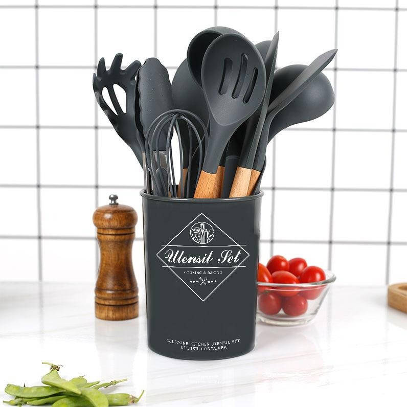 Силиконовый кухонный набор принадлежностей Cooking Easy с ведерком для хранения 12 предметов (дерево+силикон)
Силиконовый кухонный набор принадлежностей Cooking Easy с ведерком для хранения 12 предметов (дерево+силикон)