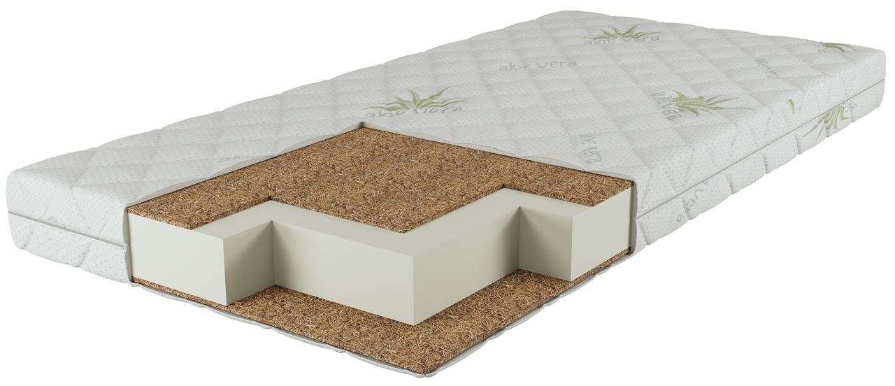 Матрас детский для кроватки, кокос-поролон-кокос Lux+ Aloe Vera размером 120х60х10 см
Матрас детский для кроватки, кокос-поролон-кокос Lux+ Aloe Vera размером 120х60х10 см