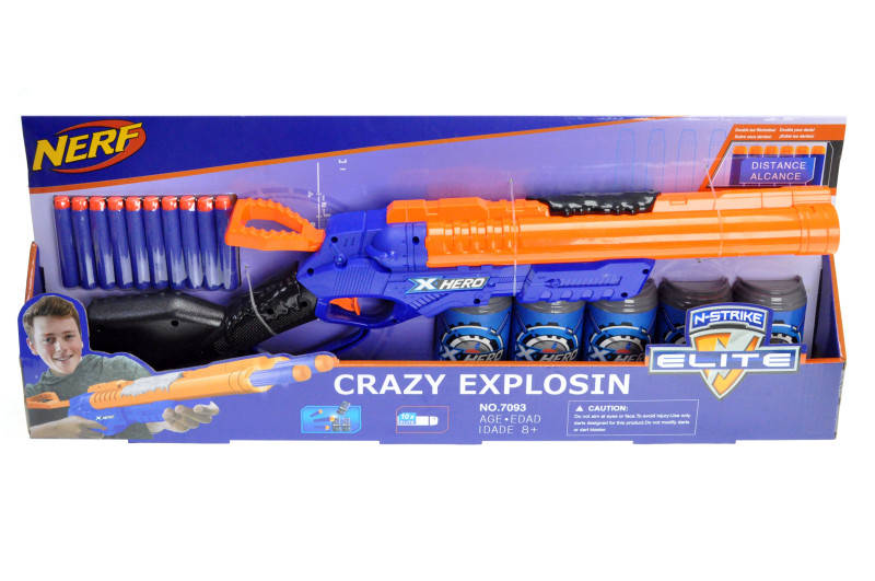 Двухствольное ружьё (двустволка) бластер NERF с поролоновыми пулями в коробке 7093 г.59*23*6,5см, Синий
Двухствольное ружьё (двустволка) бластер NERF с поролоновыми пулями в коробке 7093 г.59*23*6,5см, Синий