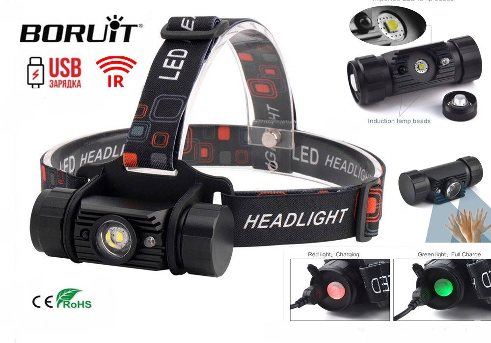 Налобный фонарь Boruit RJ-020 с плавной регулировкой света (350LM, USB, Датчик движения), БЕЗ БАТАРЕИ, Черный
Налобный фонарь Boruit RJ-020 с плавной регулировкой света (350LM, USB, Датчик движения), БЕЗ БАТАРЕИ, Черный