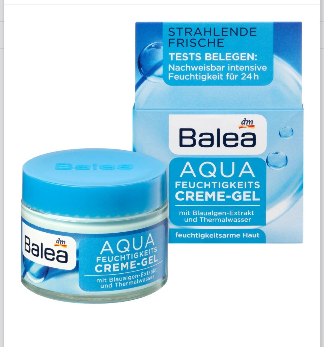Крем для обличчя зволожуючий - Balea Aqua Creme-gel. 50 мл.
Крем для обличчя зволожуючий - Balea Aqua Creme-gel. 50 мл.