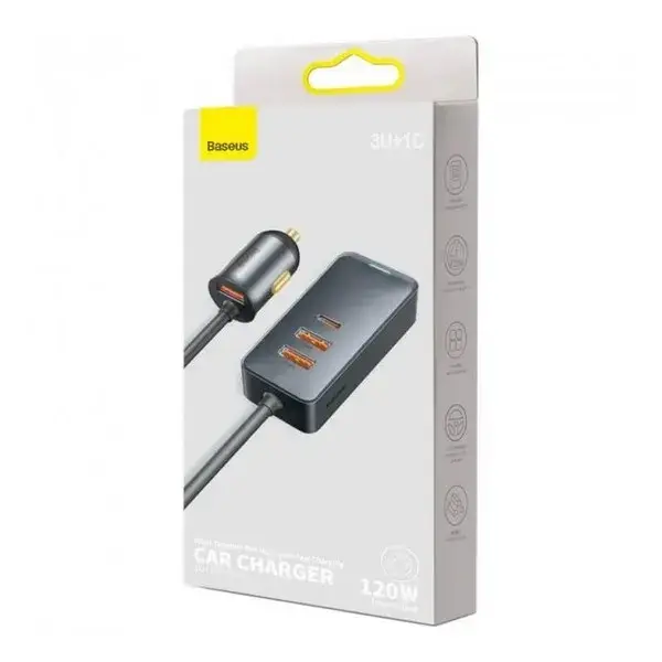 Автомобильное зарядное устройство для телефона Baseus CCBT-B0G Gray (Share Together PPS Fast Charging Hub 120W, Серый
Автомобильное зарядное устройство для телефона Baseus CCBT-B0G Gray (Share Together PPS Fast Charging Hub 120W, Серый