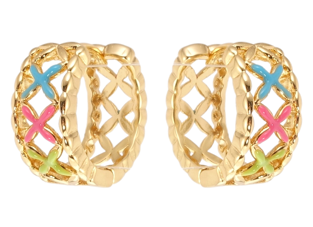 Серьги Xuping Позолота 18K колечки "Цветочный орнамент с цветной эмалью"
Серьги Xuping Позолота 18K колечки "Цветочный орнамент с цветной эмалью"