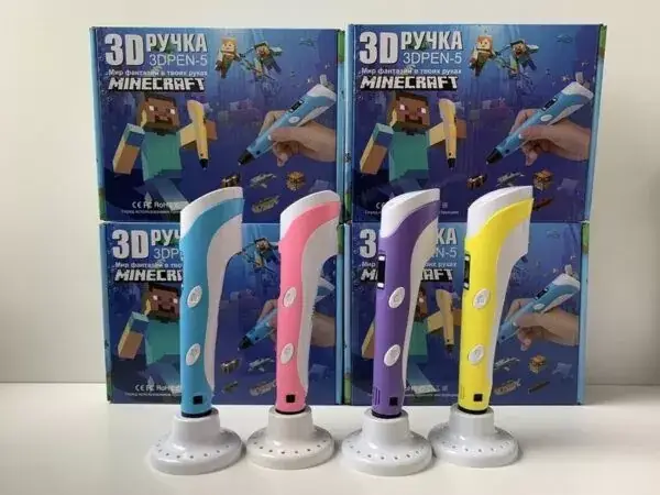 3D Ручка для детей с LCD-дисплеем PEN-5 Minecraft, Майнкрафт с трафаретами + 9 метров пластика
3D Ручка для детей с LCD-дисплеем PEN-5 Minecraft, Майнкрафт с трафаретами + 9 метров пластика
