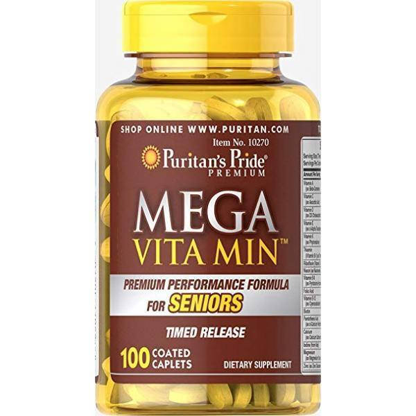 Puritan's Pride Mega Vita Min™ Multivitamin for Seniors, Мужские витамины 50+ (100 таб.)
Puritan's Pride Mega Vita Min™ Multivitamin for Seniors, Мужские витамины 50+ (100 таб.)
