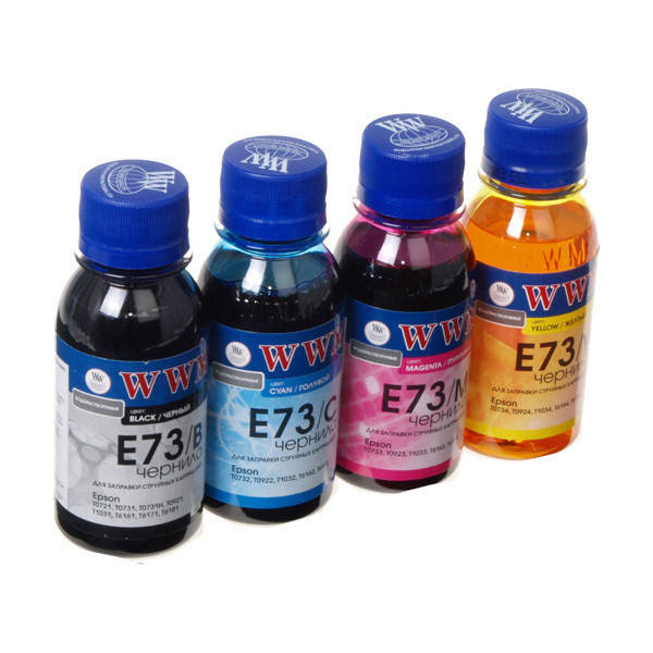 Комплект чернил WWM Epson E73/B, E73/C, E73/M, E73/Y, 100 мл (E73SET-2), краска для принтера эпсон
Комплект чернил WWM Epson E73/B, E73/C, E73/M, E73/Y, 100 мл (E73SET-2), краска для принтера эпсон