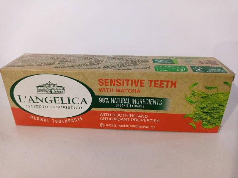 Зубная паста L'ANGELICA для чуствительных зубов 75 мл с Матча
Зубная паста L'ANGELICA для чуствительных зубов 75 мл с Матча