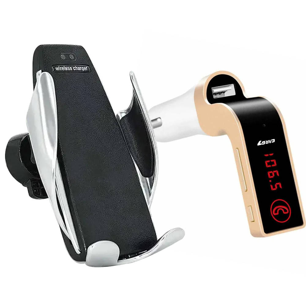 Авто держатель с функцией беспроводной зарядки Penguin S5 + Подарок ФМ модулятор Car G7, Черный
Авто держатель с функцией беспроводной зарядки Penguin S5 + Подарок ФМ модулятор Car G7, Черный