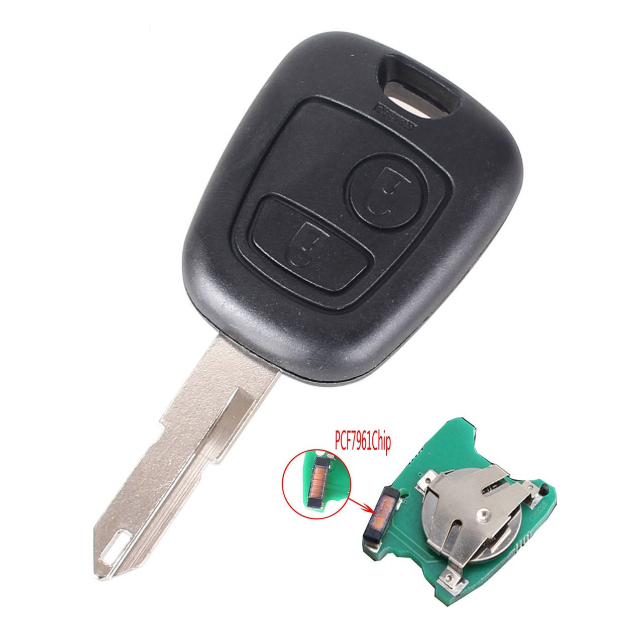Автоключ для PEUGEOT 206 (Пежо), 2 кнопки, с чипом ID46, PCF 7961, 433 Mhz, лезвие NE73
Автоключ для PEUGEOT 206 (Пежо), 2 кнопки, с чипом ID46, PCF 7961, 433 Mhz, лезвие NE73
