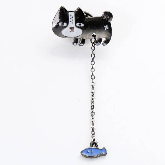 Брошь Finding Кот с рыбкой Воронёная сталь Разноцветная эмаль 6.7 cm x 2.5 cm - 4.5 cm x 2.5 cm
Брошь Finding Кот с рыбкой Воронёная сталь Разноцветная эмаль 6.7 cm x 2.5 cm - 4.5 cm x 2.5 cm