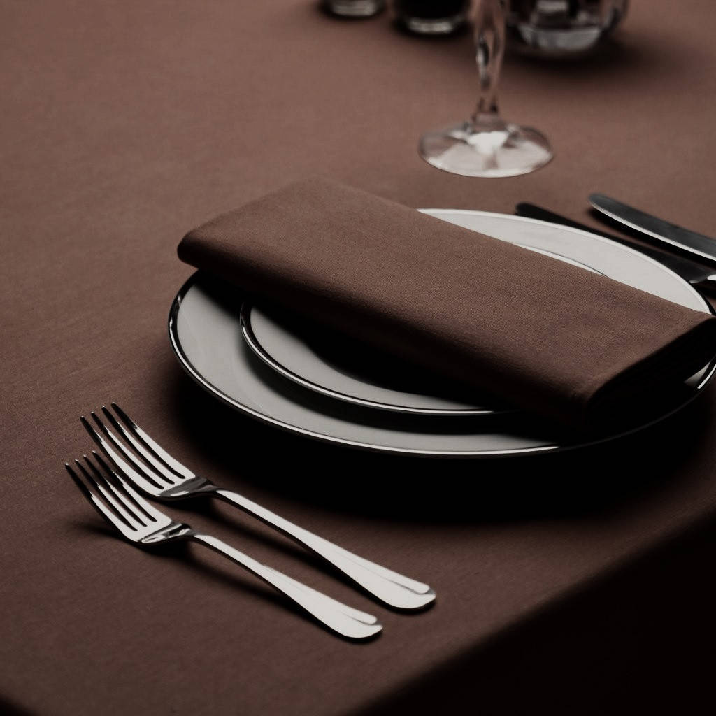 Салфетка тканевая сервировочная 40х40см, Коричневый 
Салфетка тканевая сервировочная 40х40см, Коричневый