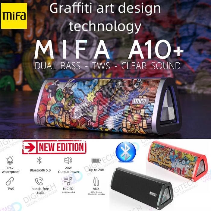 Портативная колонка Mifa A10 Plus Graffiti Black (20W, IPX7, USB Type-C, AUX, MicroSD, Bluetooth 5.0)
Портативная колонка Mifa A10 Plus Graffiti Black (20W, IPX7, USB Type-C, AUX, MicroSD, Bluetooth 5.0)