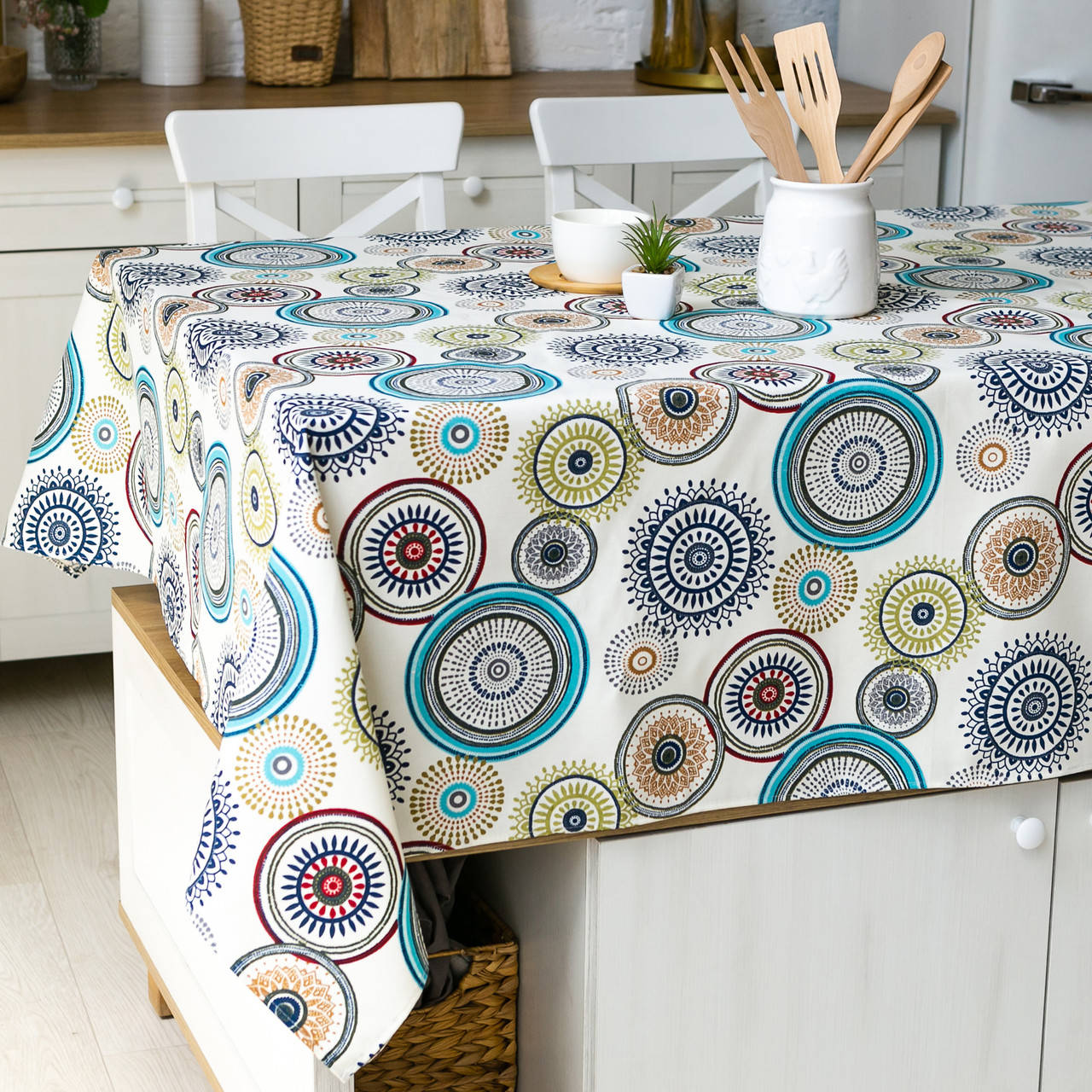 Скатерть с тефлоновым покрытием "Круги голубые" 1.2м х 1.5м + 4 салфетки, Зелёный
Скатерть с тефлоновым покрытием "Круги голубые" 1.2м х 1.5м + 4 салфетки, Зелёный