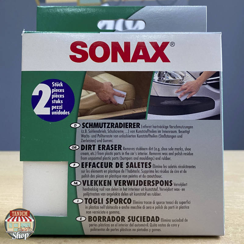 Губка меламиновая для очистки загрязнений салона и кузова авто SONAX Dirt Eraser, 2 шт Набор
Губка меламиновая для очистки загрязнений салона и кузова авто SONAX Dirt Eraser, 2 шт Набор